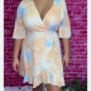June & Hudson tie dye wrap dress